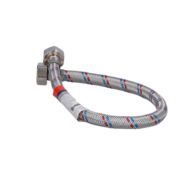 Stålflettet slange 40 cm 1/2"" hun-hun pakning Online