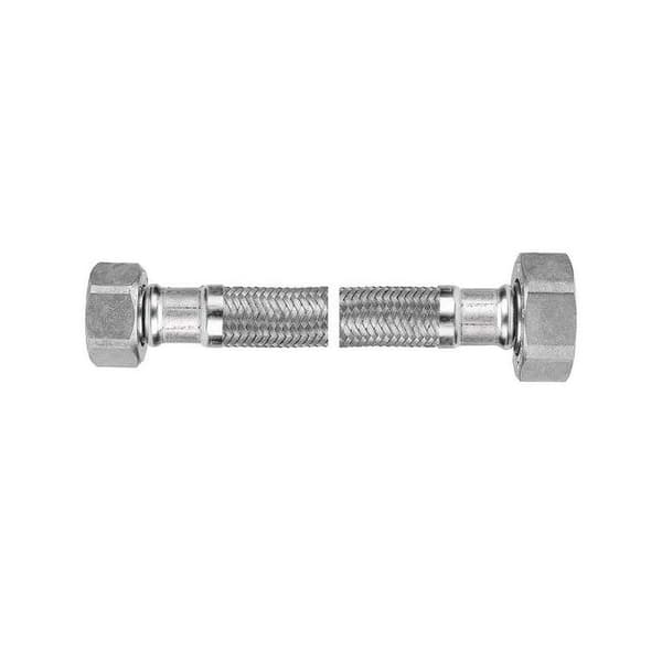 Stålflettet slange 100 cm 1/2"" han-hun pakning
