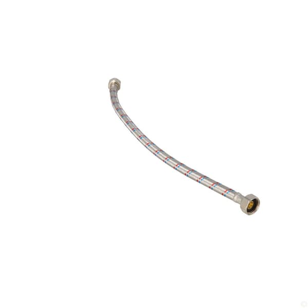 Stålflätad slang 40 cm 1/2"x3/8" invändig-invändig