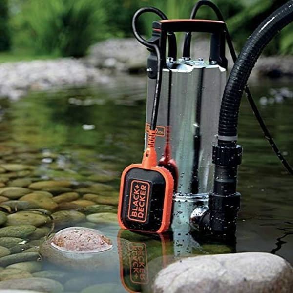 Black+Decker BXUP1100XDE Spolpump för Smutsvatten (1100 W, Max kapacitet 16500 l/h, Lyftkapacitet 10.5 m)