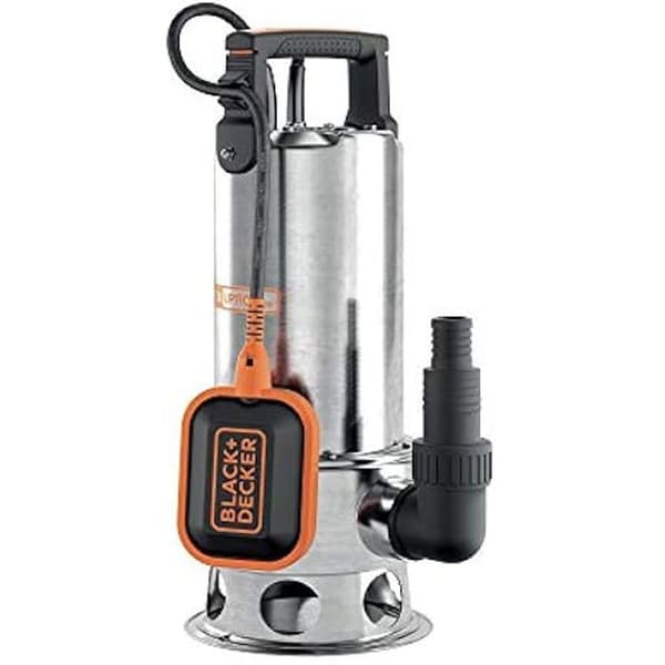 Black+Decker BXUP1100XDE Spolpump för Smutsvatten (1100 W, Max kapacitet 16500 l/h, Lyftkapacitet 10.5 m)