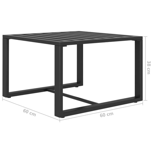 vidaXL Loungegrupp för trädgården 5 delar med dynor aluminium antracit