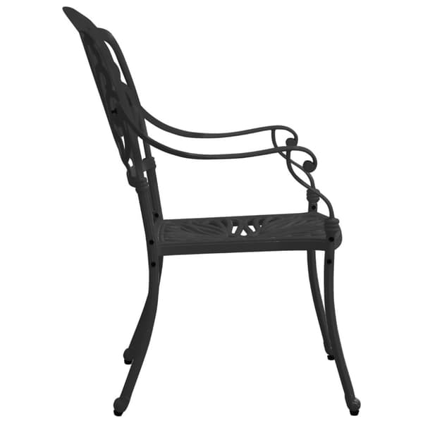 vidaXL Bistrosett 3 deler støpt aluminium svart