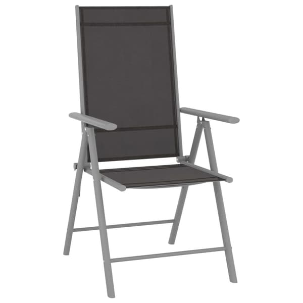 vidaXL Bistorsett 3 deler aluminium og textilene sølv