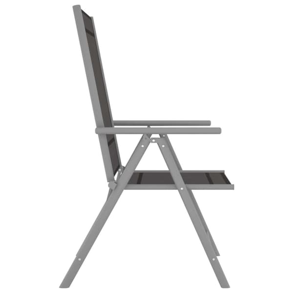 vidaXL Bistorsett 3 deler aluminium og textilene sølv