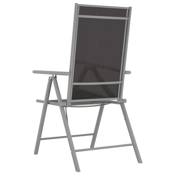 vidaXL Bistorsett 3 deler aluminium og textilene sølv
