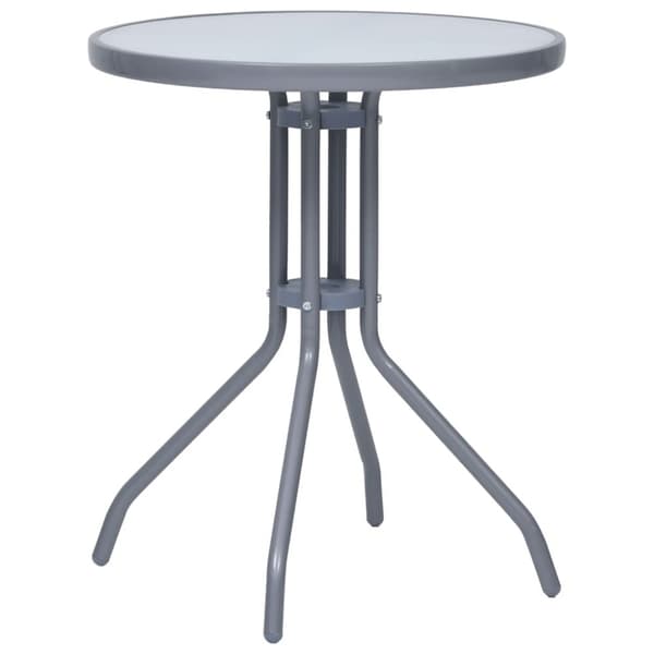 vidaXL Bistorsett 3 deler aluminium og textilene sølv