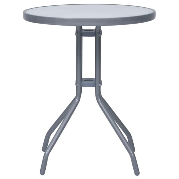 vidaXL Bistorsett 3 deler aluminium og textilene sølv
