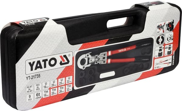 Yato YT-21735 Crimpværktøj Sort, Rød