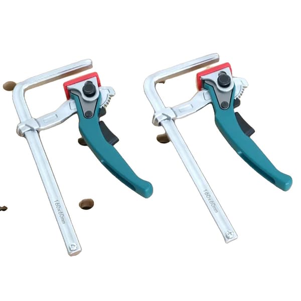 Hurtig Ratchet Bordklemme, Maksimal Klemmetråde 160mm, Ergonomisk Håndtagsdesign,160x60mm 2 stk