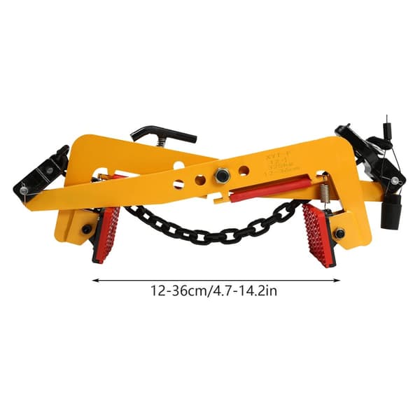 Palletrækkeklemme, 325 kg kapacitet, justerbar åbning 12-36 cm,Gul