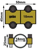 Miniatyrbillede 2 af 3: Reparationsklemme til kobberrør MD 18 mm