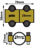 Miniatyrbillede 2 af 3: Reparationsklemme til kobberrør MD 28 mm