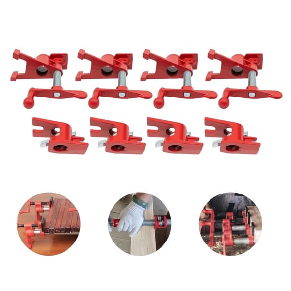 Wood Gluing Pipe Clamp Set, Heavy Duty Cast Iron, Quick Release Mechanism, Ergonomisk Håndtag