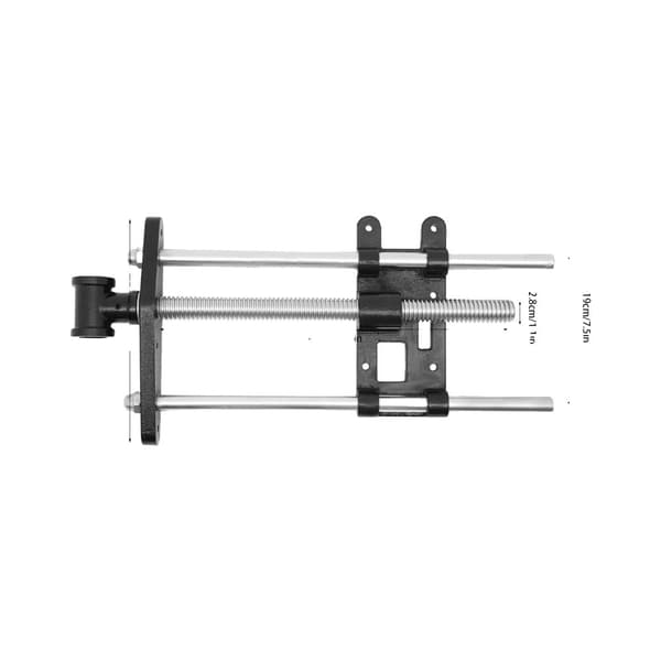 Træbearbejdningsskruestik, støbejernskonstruktion, hånddrevet, kompakt design,10 Inches, Sølv-Sort