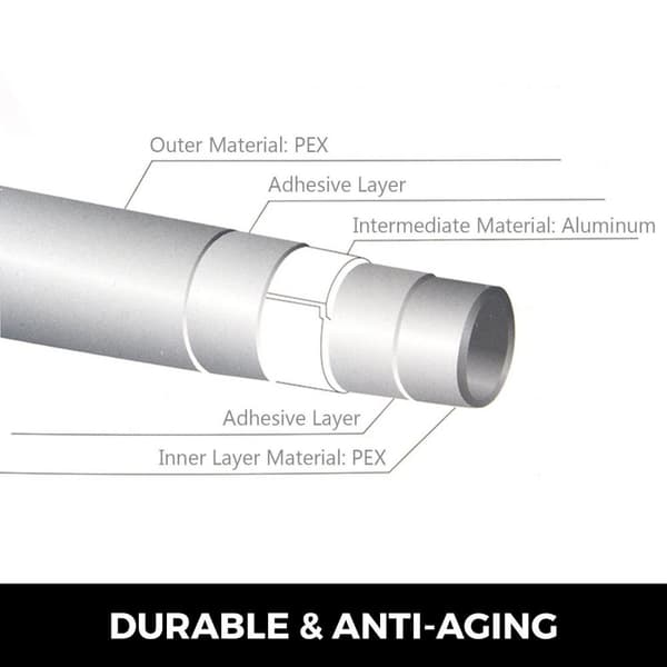1/2" 200m vitt Pex-Al-Pex-rör,hållbar,anti-aging,fritt böjbart,stark överföring