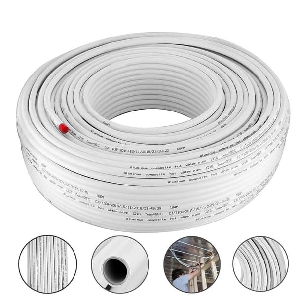 1/2" 200m vitt Pex-Al-Pex-rör,hållbar,anti-aging,fritt böjbart,stark överföring