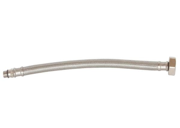 SOMATHERM sanitetsslang i rostfritt stål ACS DN8 - Standardflöde - L 30 cm med kort förlängning - 10 / 100 mm gänga - Rak hona