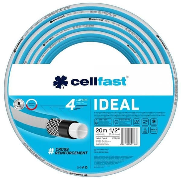 CELLFAST IDEAL trädgårdsslang 10-240 1/2" 20m 4 lager