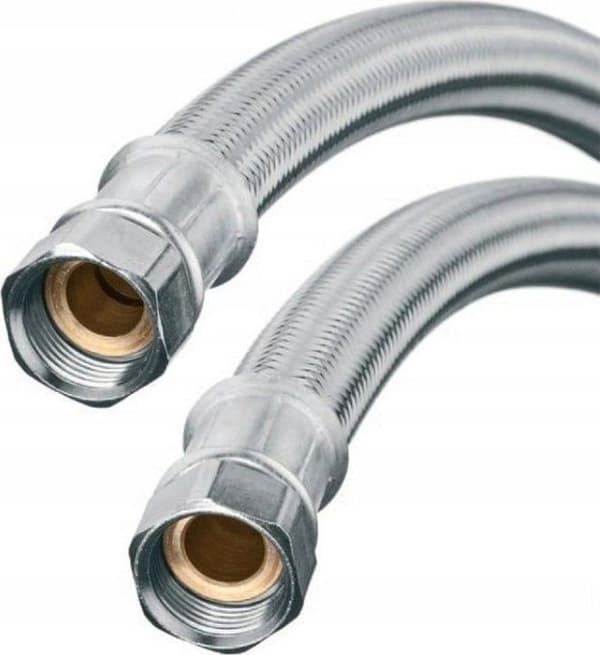 Slang - rör - flexibelt Skalar - W9025 - Skalar anslutningsslang, rör i stål AVF 001/25/90 cm W1 X W1