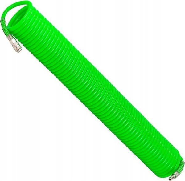 Slang - rör - flexibelt Rockforce - RF-1410-15Grön - Spiralrör med snabkopplingar 10 mm x 15 m