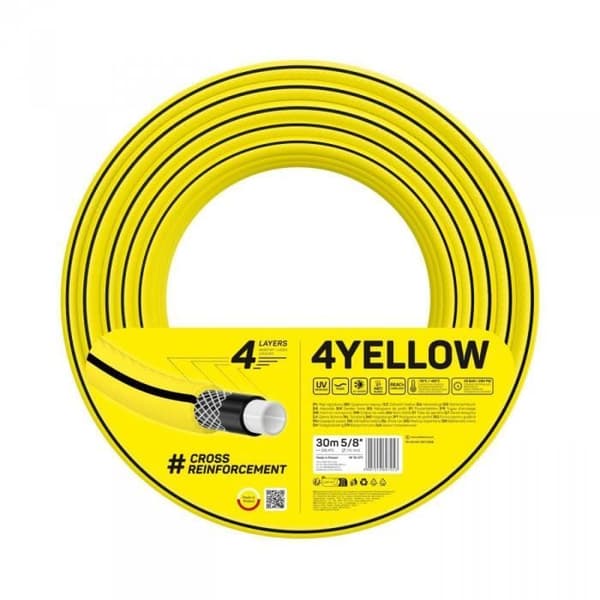 Trädgårdsslang - CELLFAST - 4YELLOW - 5/8" - 20 meter - UV-beständig - 20 bar - Gul