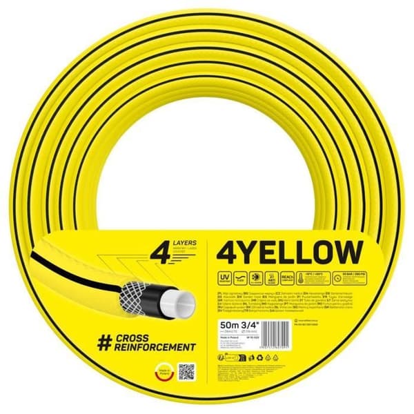 CELLFAST 4YELLOW 10-522 3/4" 50m 4-lagers trädgårdsslang