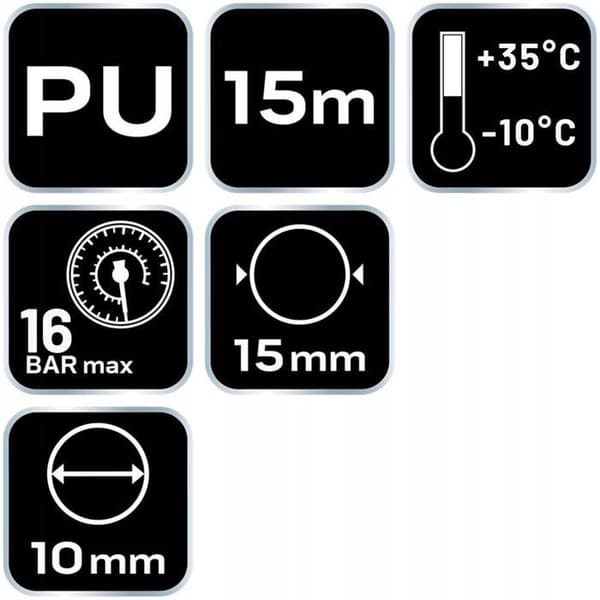 Slang - slang - flexibel Neo tryckslang Spiral 10,0 x 15 mm, 15 m, EU