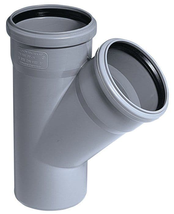 Rör - flexibel Magnaplast - 11950 - T-kors 87° avloppsvatten inomhus HETA 75mm ()