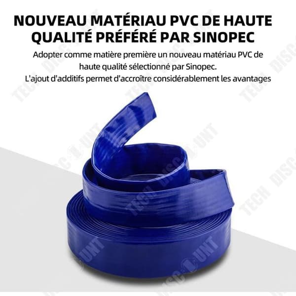 TD Plattslang 25mm blå PVC Längd 20 meter leveransrör Platt leveransrör Platt pumpslang platt flexibel slang