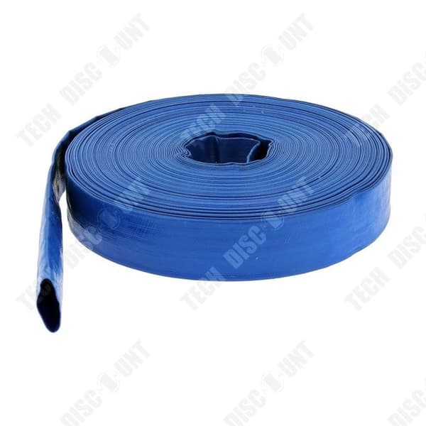 TD Plattslang 25mm blå PVC Längd 20 meter leveransrör Platt leveransrör Platt pumpslang platt flexibel slang