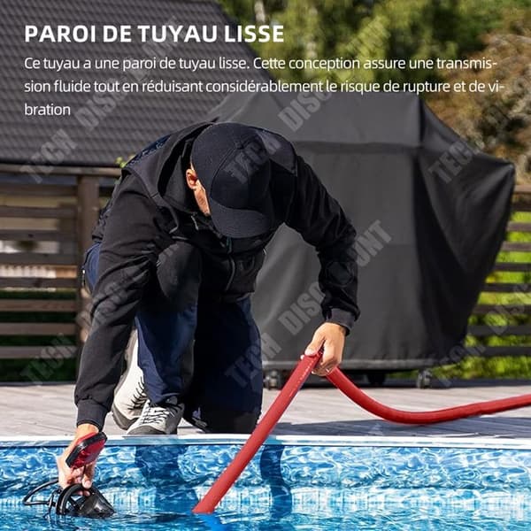 TD Plattslang 38mm röd PVC Längd 20 meter leveransrör Platt leveransrör Platt pumpslang platt flexibel slang