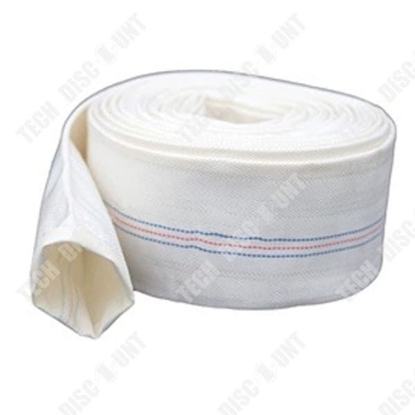 TD Flat Pipe 25mm vit PVC Längd 50 meter leveransrör Platt leveransrör Flat Pump Pipe flexibelt plattrör