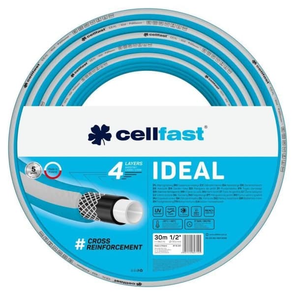 CELLFAST IDEAL trädgårdsslang 1/2 30m 4 lager 27 bar
