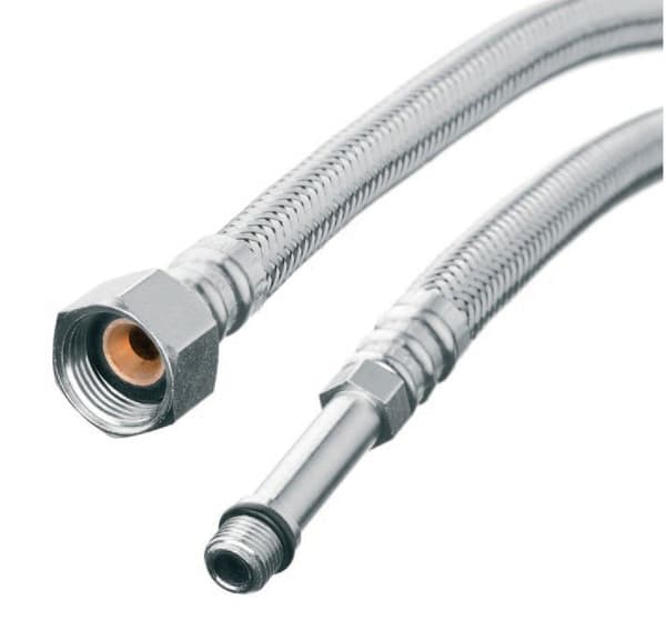 Fleksibel stålflettet slange 3/8”xM10, længde 60 cm