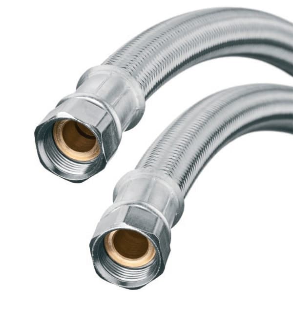 Stålflettet slange 3/4" GW længde 30 cm