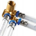 Miniatyrbillede 2 af 2: PEX-ALBUE 16X1/2 GW MM MED RADOPRESS ZAPRAS-KLIPS