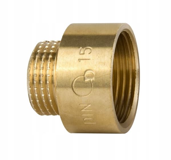 Messing reduktionsmuffe-nippel 1/2x3/8 GW/MZ