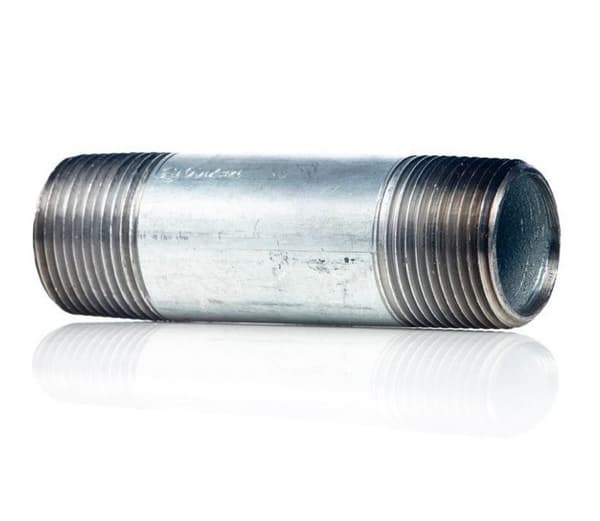 DOBBELTSIDIGT GEVINDFORBINDELSE 1 TOMMER 60 MM GALVANISERET
