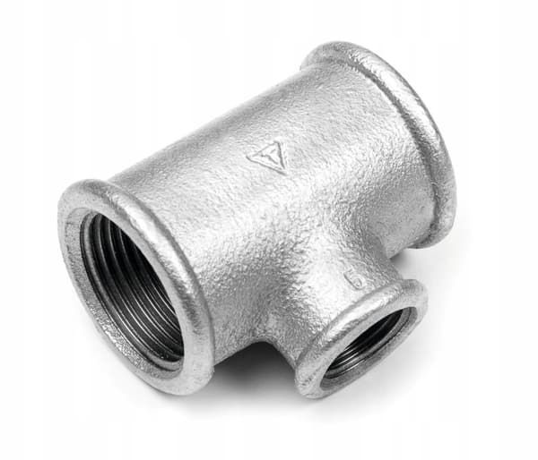 Galvaniseret reduktions-T-stykke 1x3/4x1 tommer