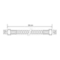 Miniatyrbild 4 av 6: Set med 2 sanitetsflexibler - Anslutning 2 vridbara muttrar 1/2" - L = 300mm DN8