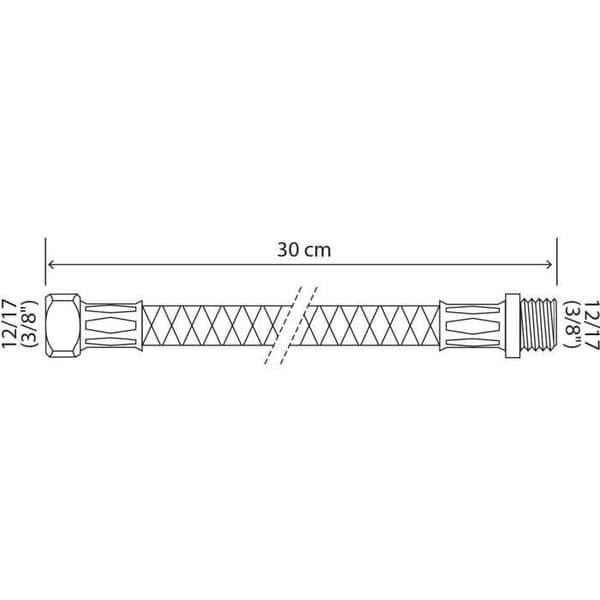 SOMATHERM FÖR DIG Sanitetsslang MF12/17 - DN8 - 30 cm