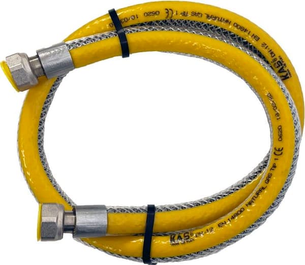 Vitrokitchen - FLEXIBE.H-H - FLEXIBLE.H-H - Flexibelt gashandledning UNE-EN14800, 1/2'' hona-hona, 1 meter