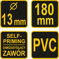 Miniatyrbild 3 av 3: Slang - rör - flexibelt Vorel - 83009 - Självdragande vätskerör 180 cm (T)