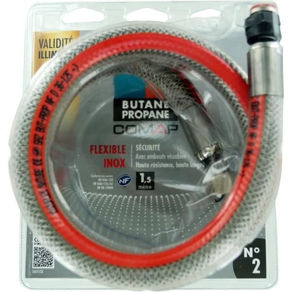 Flexibel anslutning - COMAP - S651123 - Rostfritt stål - 1,50m - Gängad anslutning