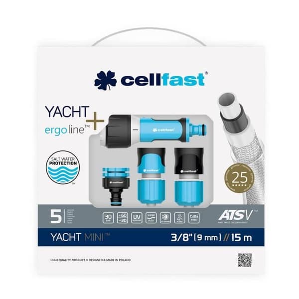 Vattenslang för yacht och trädgård - CELLFAST - YACHT MINI 3/8" - 15m - 9mm - Plast - Syntet