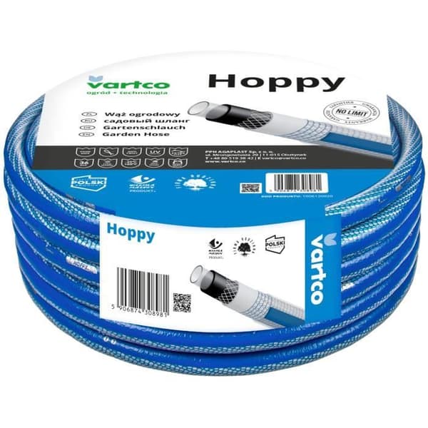 Vartco Hoppy trädgårdsslang 1-2” 30m 6 skikt otvinnad