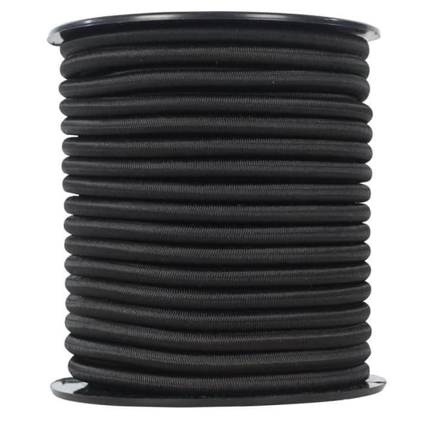 Elastisk spännare i spole - SHOP-STORY - Ø 6 mm - Svart - 20 meter