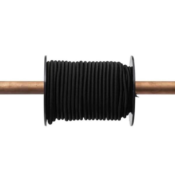 Svart elastisk spännare i spole - Ø 4 mm - 20M - SHOP-STORY - 110% töjbar