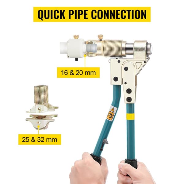 16-25mm portabel Pex-rörklämningsverktygssats med verktygslåda, effektiv pressning, arbetsbesparande design, bred applikation